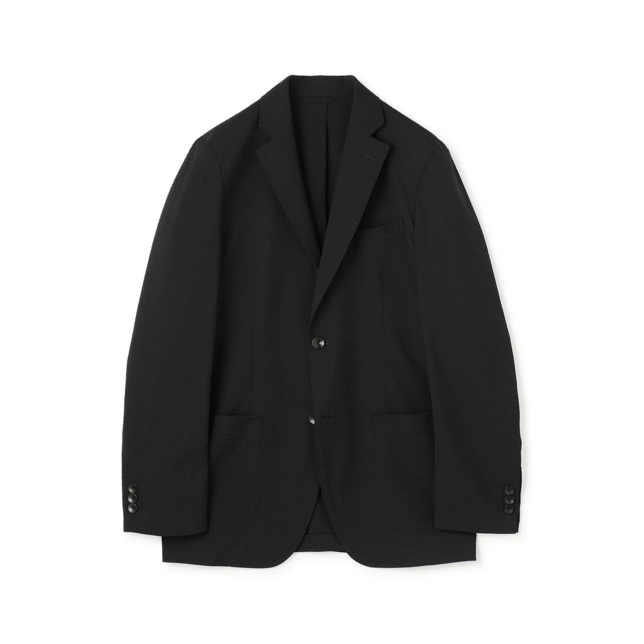 ポリエステルウールサッカー シングルブレステッド2Bジャケット