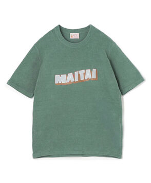 Mai Tai コットンシェニール プリントニットTシャツ