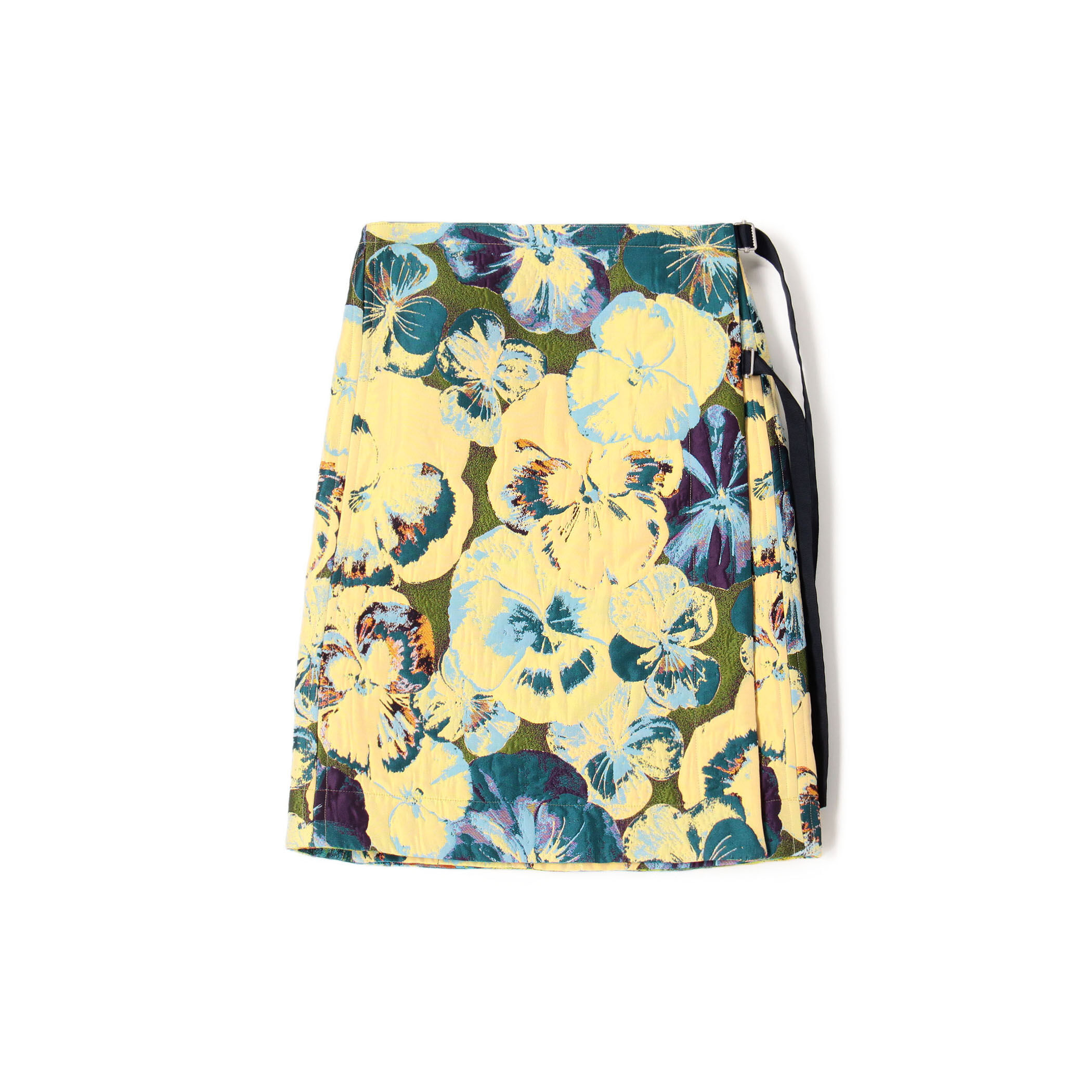 フラワージャカード リバーシブルラップスカート