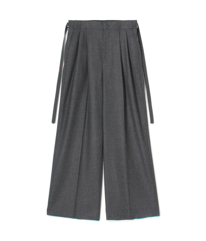 ウールフランネル 2タックワイドパンツ