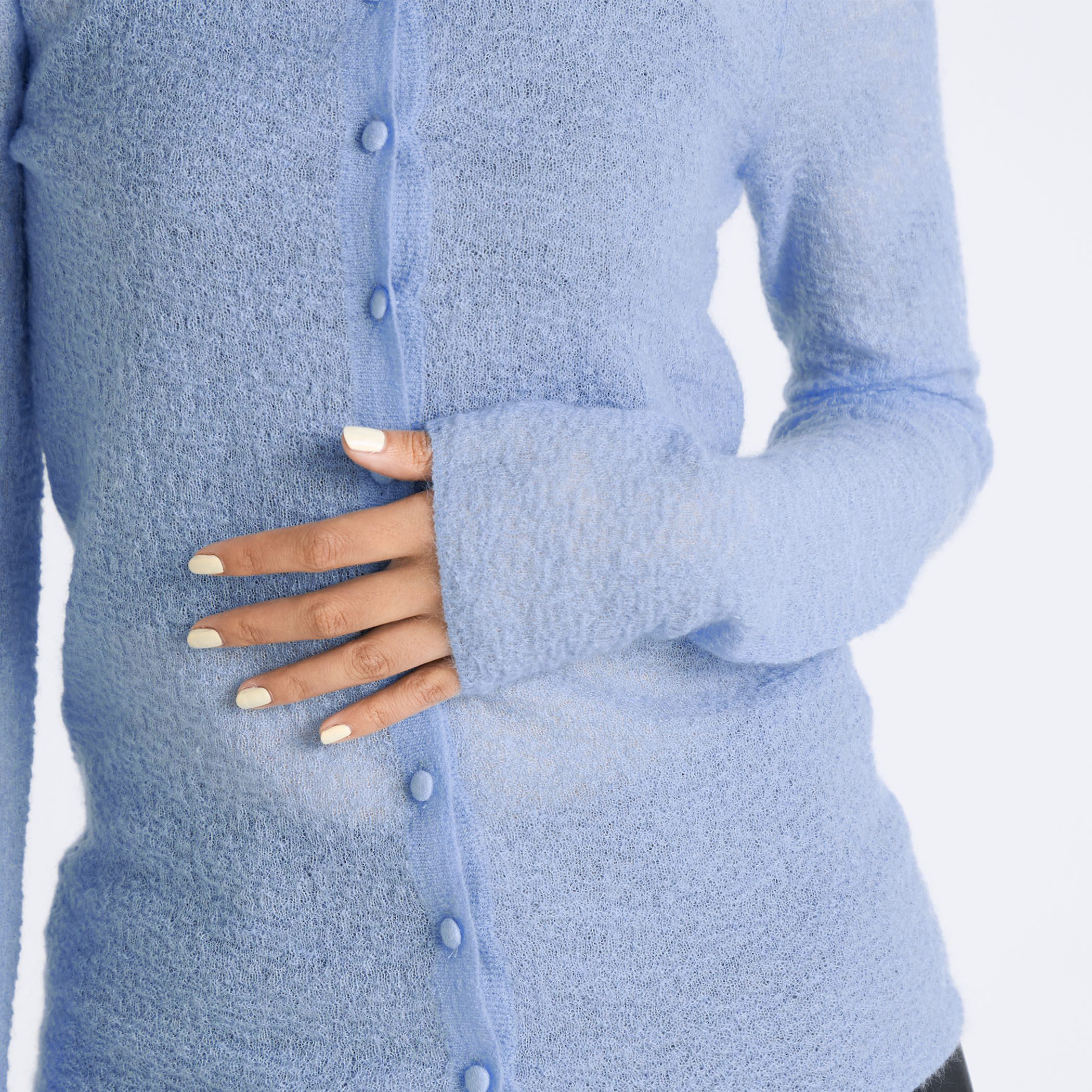 □モヘアシアー クルーネックカーディガン｜トゥモローランド 公式通販