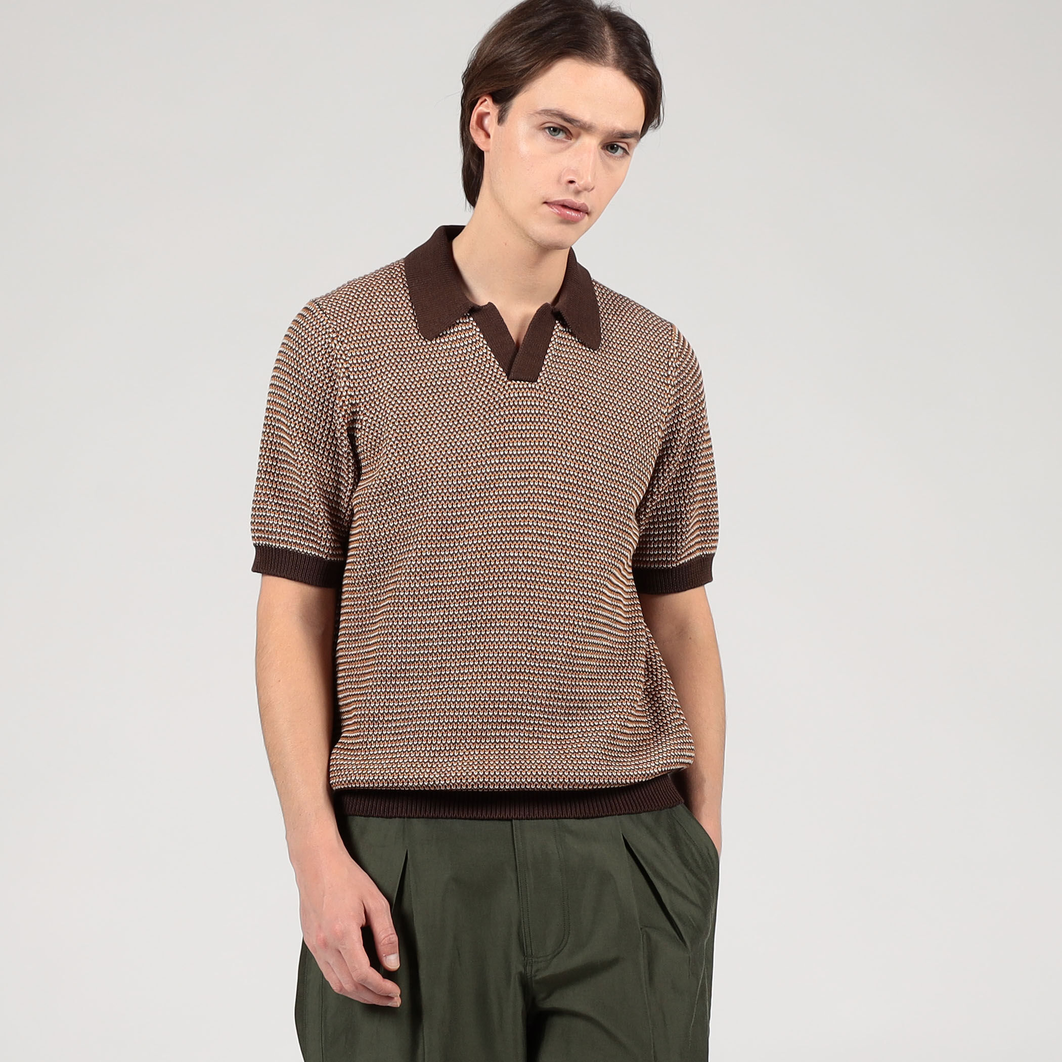 【週末限定価格＊】 tomorrowland ハウンドトゥース柄半袖ニット 週末限定価格＊】 tomorrowland ハウンドトゥース柄半袖ニット