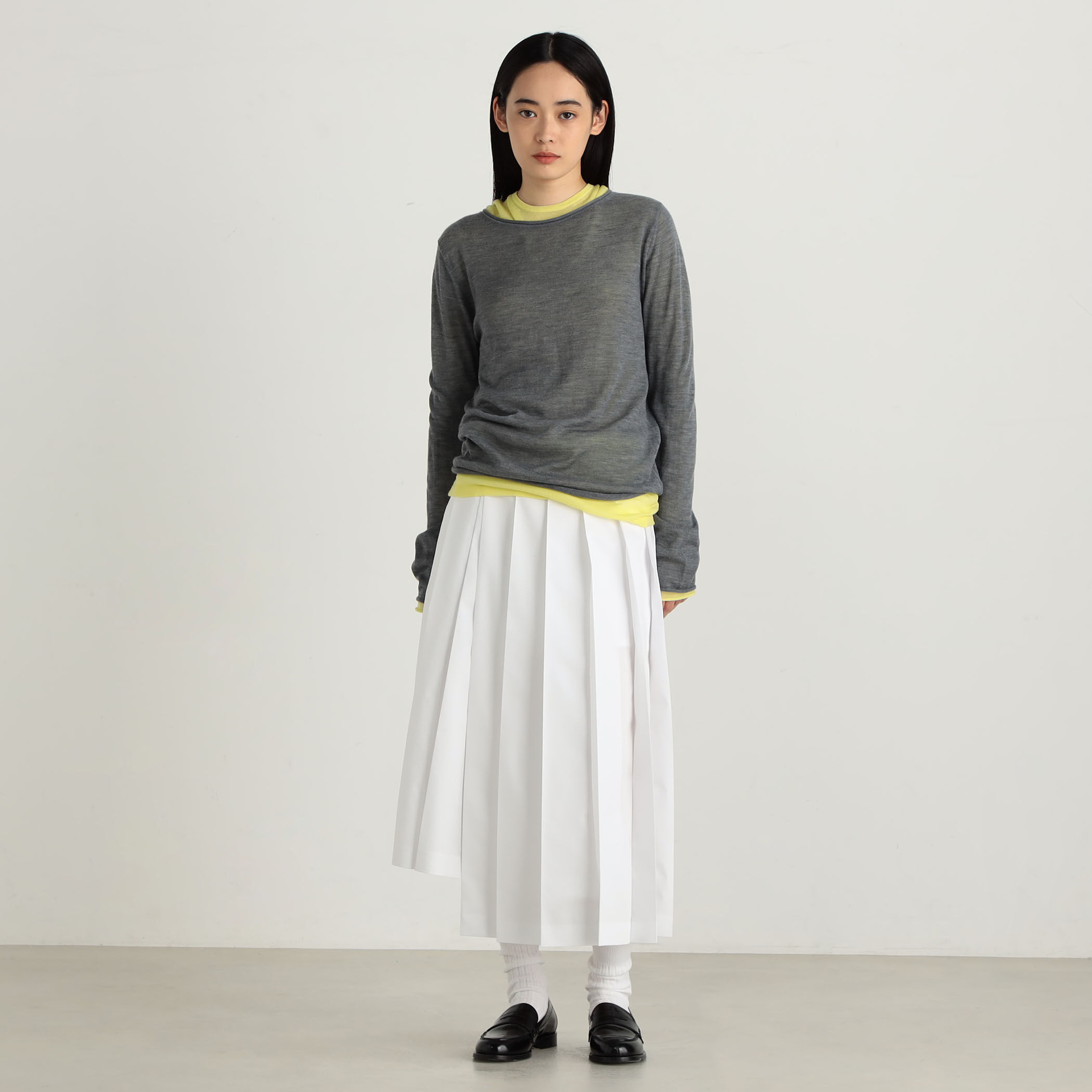 ガーゼライクツイルプリーツスカートとエアースカート2着 ガーゼライクツイルプリーツスカートとエアースカート2着 ガーゼライク