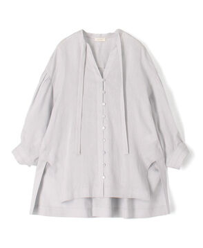 【WEB先行予約】 リネンラミーシルク ミドルパフスリーブブラウス