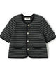 ジャカードボーダー ハーフスリーブジャケット