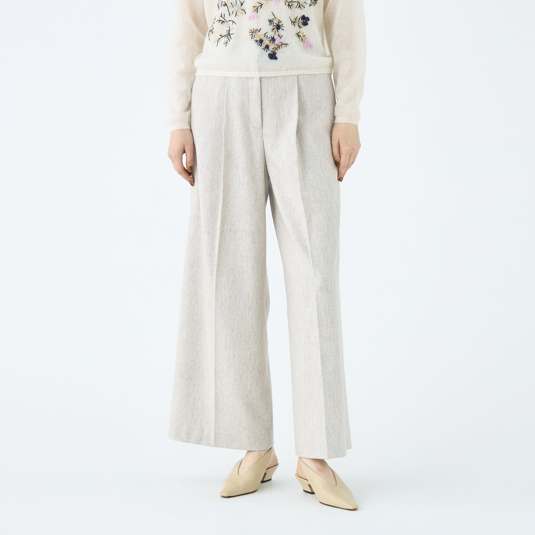 トゥモローランド ボールジィ ノラジュロプリント タックワイドパンツ 34 ノラジュロプリント タックワイドパンツ｜トゥモロ－ランドの