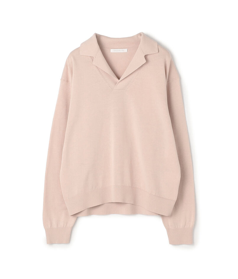 【WEB先行予約】プレーンコットン オープンカラープルオーバー