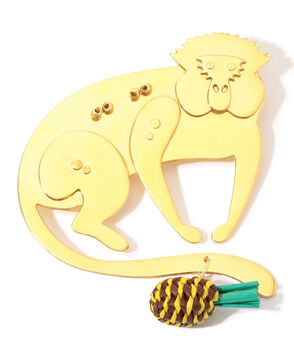 MERCEDES SALAZAR MONKEY YELLOW ブローチ