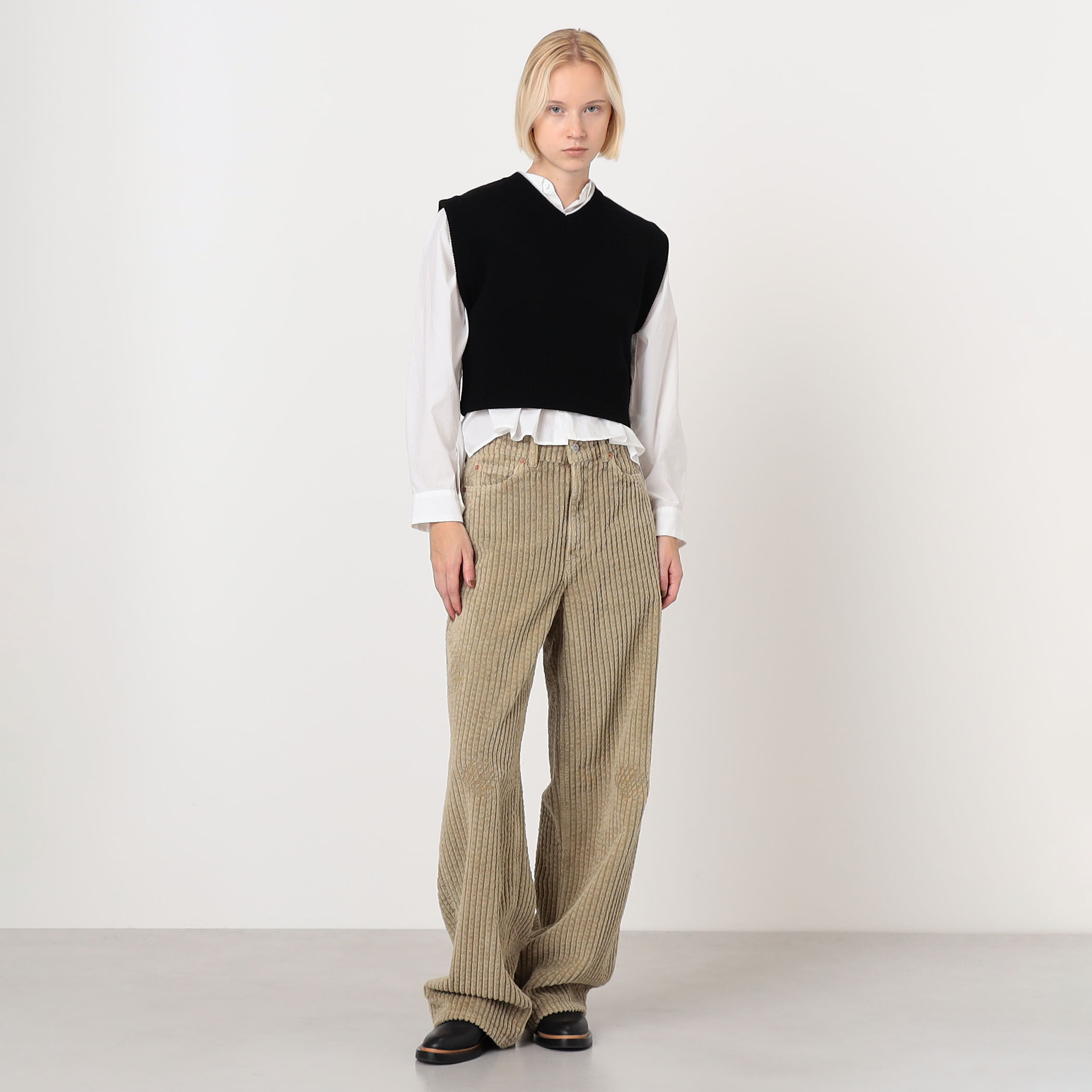 別注】THE RERACS × Edition V NECK VEST Vネック ニットベスト
