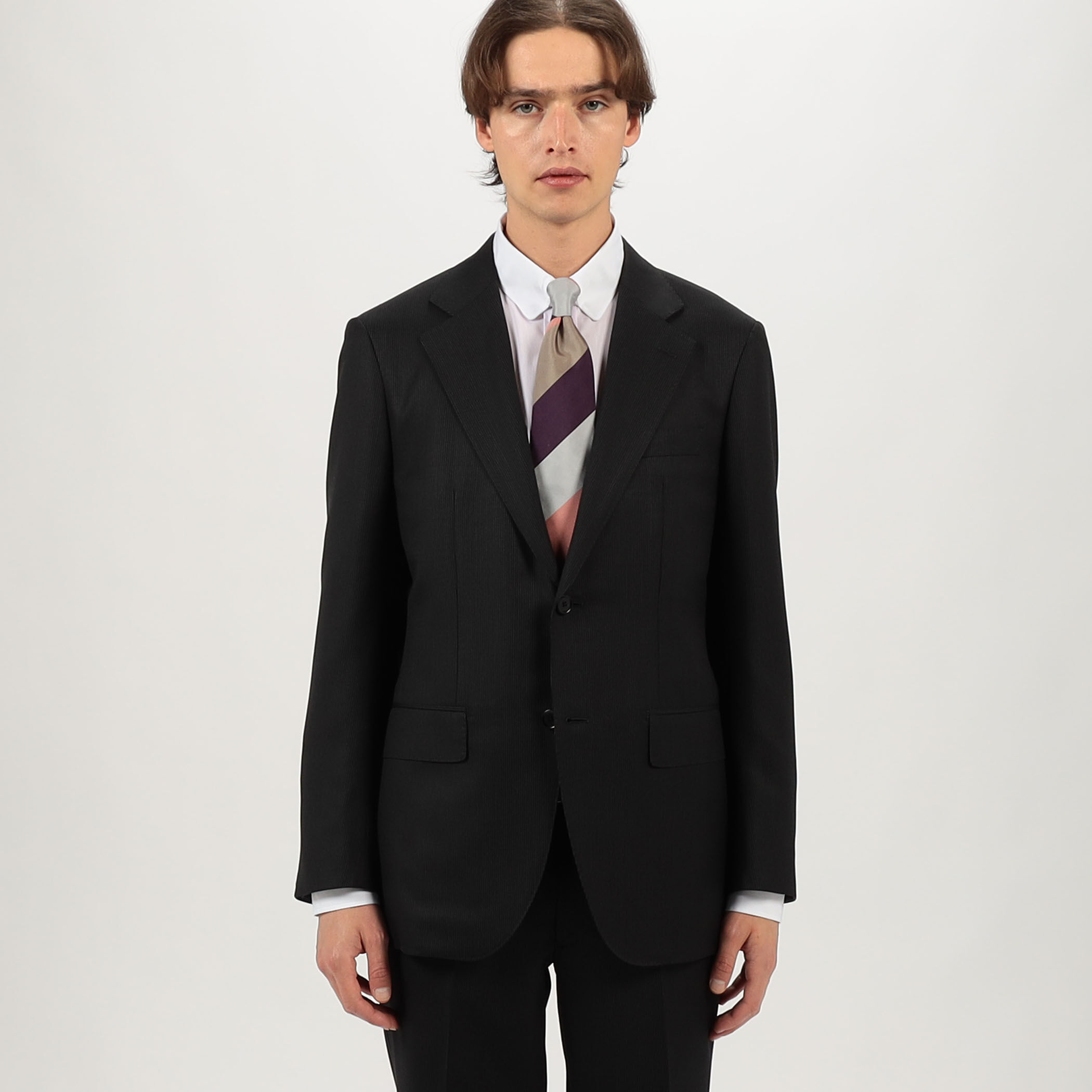 ウールシルク シングルブレステッド 2Bスーツ TRAVELLER+SILK E.Zegna