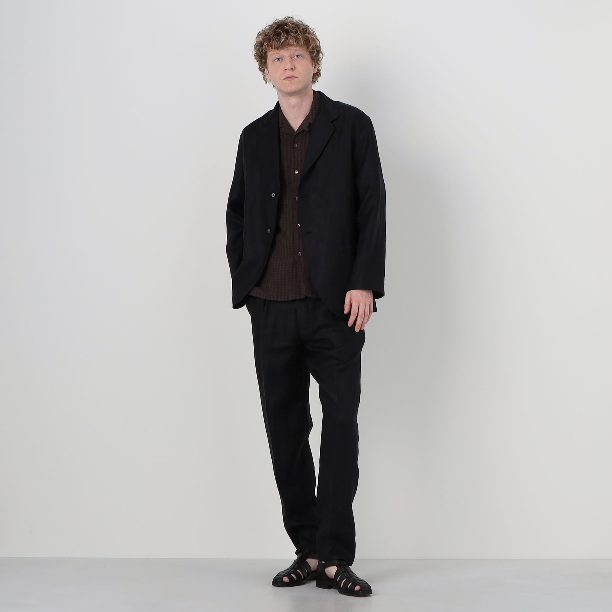 別注】Salvatore Piccolo MARCELLO リネン1プリーツテーパードパンツ