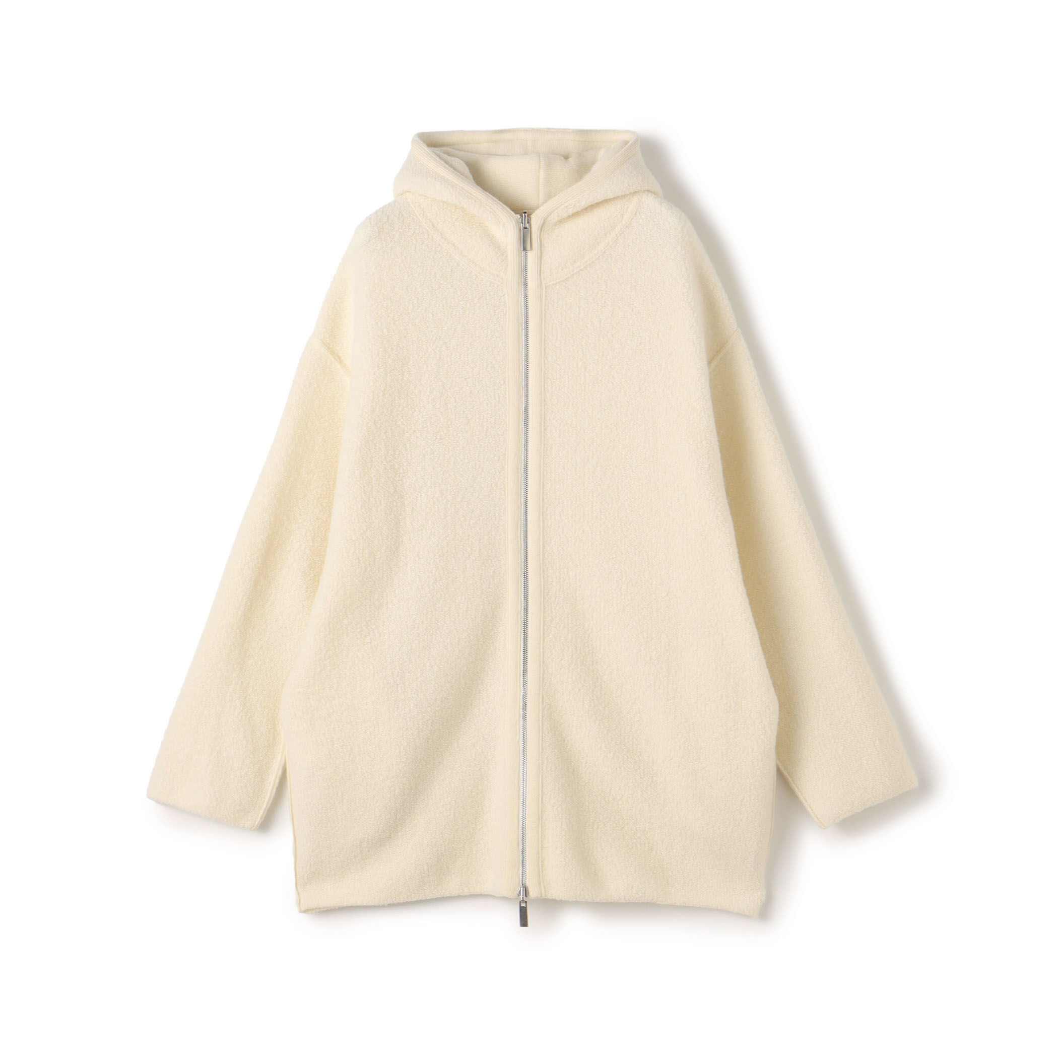 美品✨GALERIE VIE　ウールダブルフェイス フーデッドコート　ヘリンボン ヘリンボーンダブルフェイス ダブルブレストコート