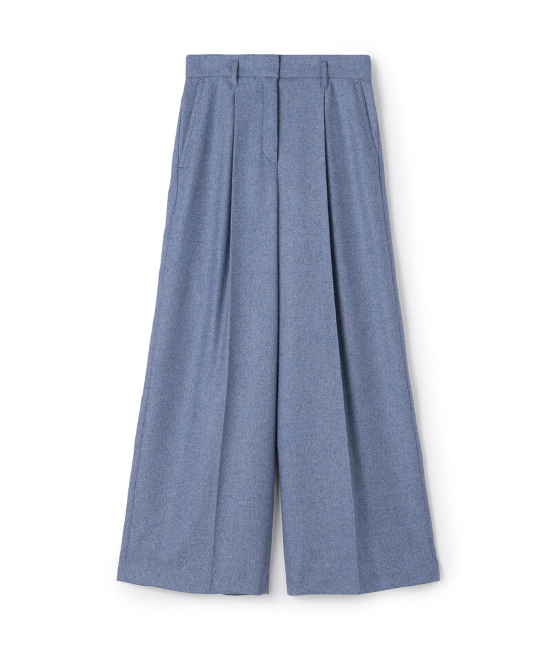 メランジカルゼ タックワイドパンツ