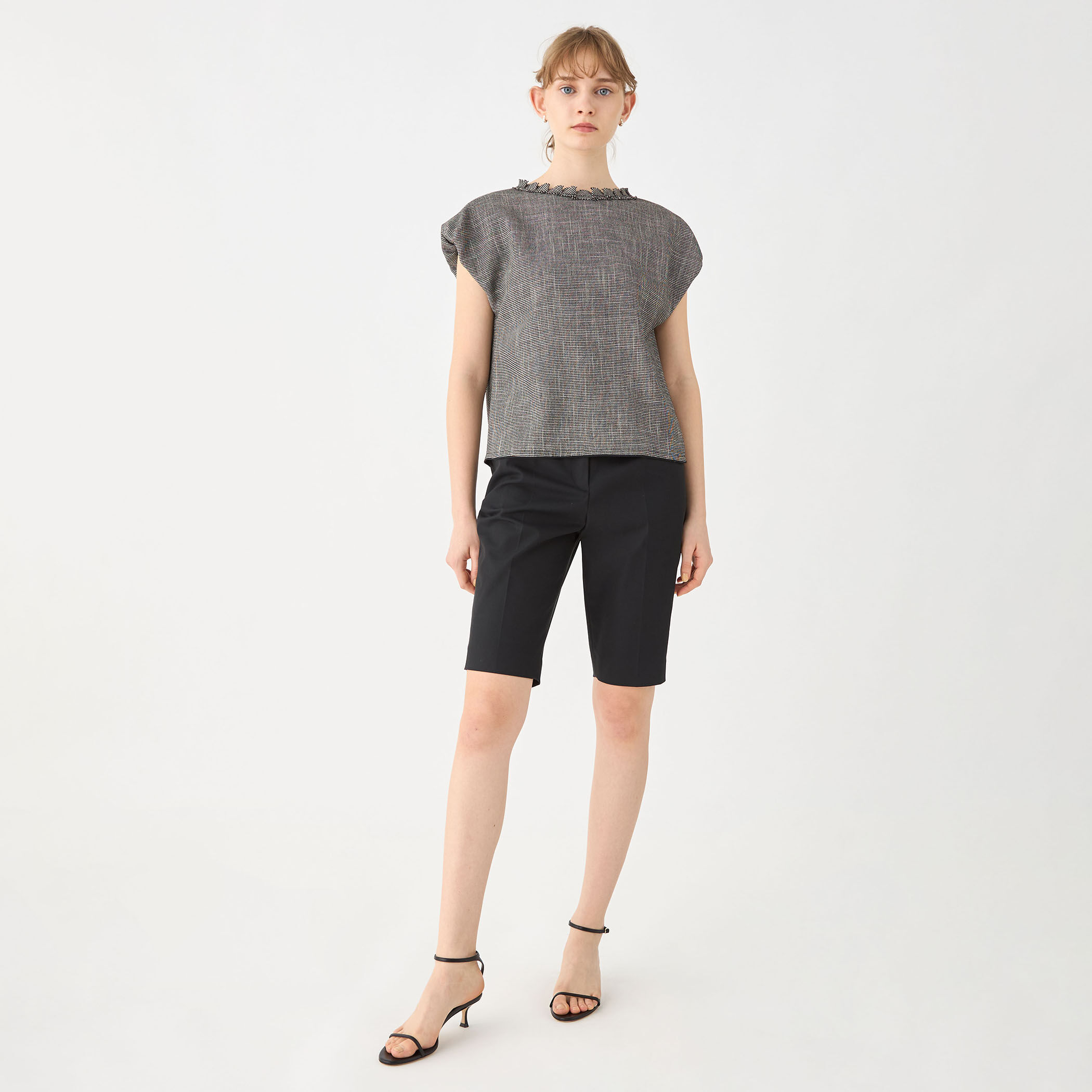 Ballsey ポリエステルレーヨンカラミ フレンチスリーブブラウス　美品 楽天市場】【SALE／40%OFF】ポリエステルレーヨンカラミ