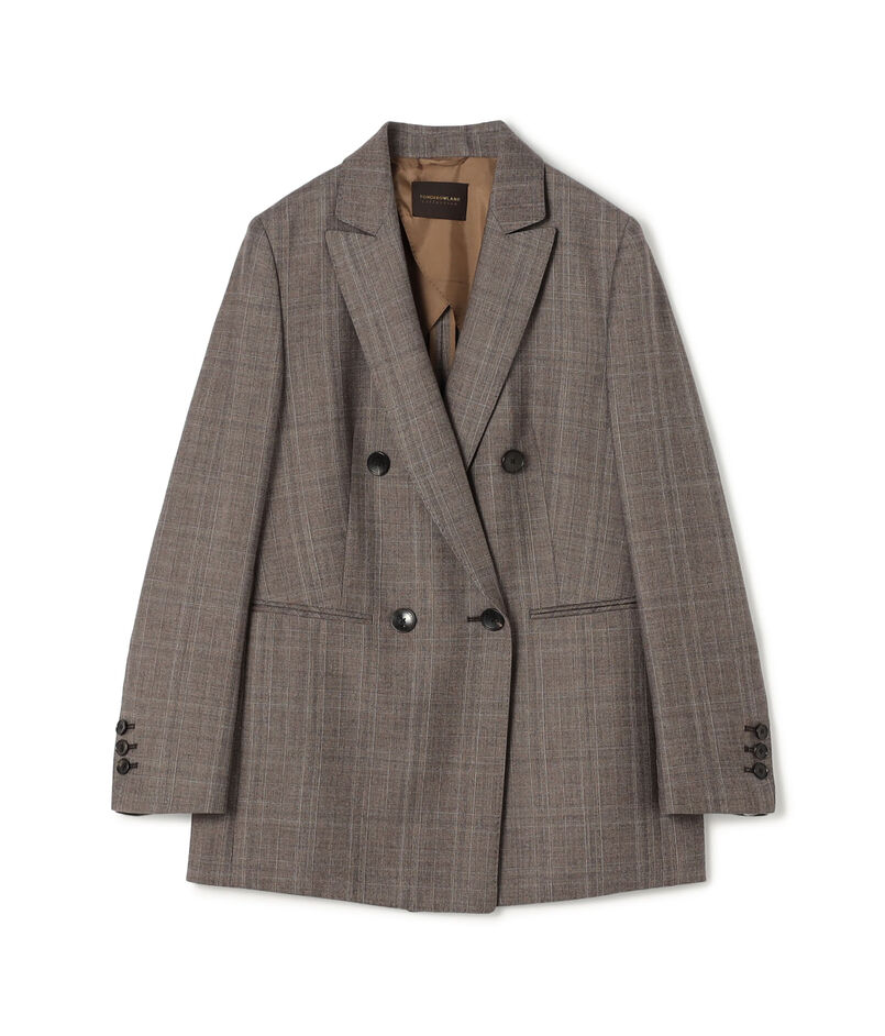 ZELANDER GLEN CHECK ダブルブレストジャケット