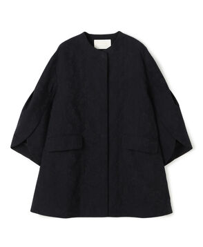 ボタニカルジャカード トラペーズコート