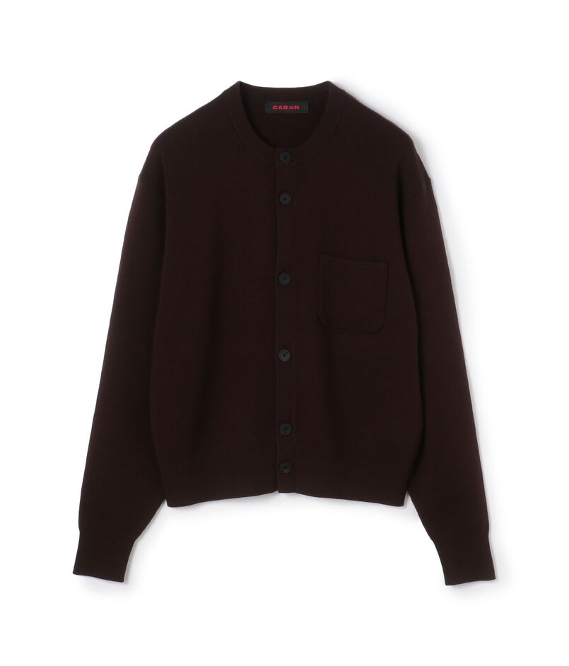 CABaN コットンカシミヤ ポケットクルーネックカーディガン