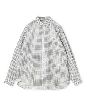 JAN MACHENHAUER Christopher Shirt コットン ハンドブロックプリント タイルシャツ