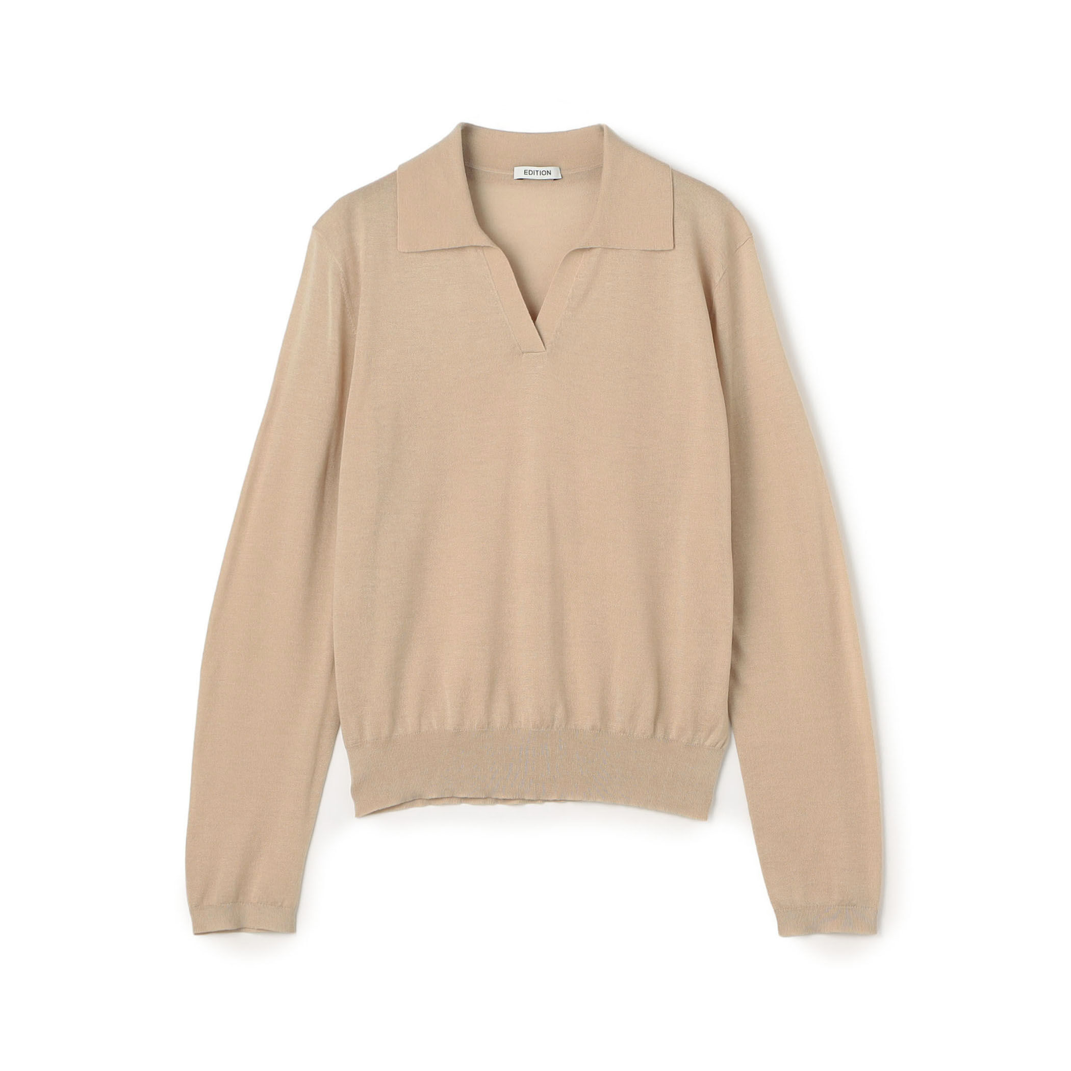 【chasse】スキッパーニット　ベージュ　サイズ1 ウールテンセルシルク スキッパー ニット｜トゥモローランド 公式サイト