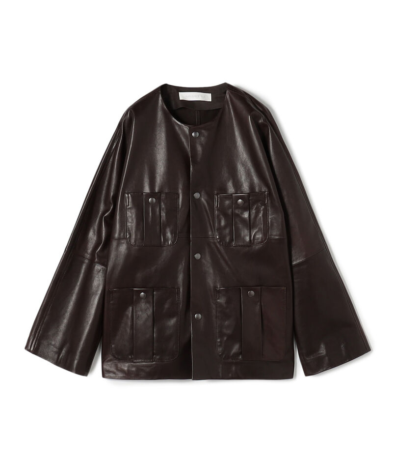 ソフトグレインシープレザー ドルマンスリーブジャケット