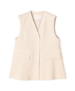 ライトファンシーツイード ペプラムジレ