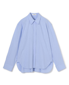 コットンハイカウントタイプライター バックタックシャツ