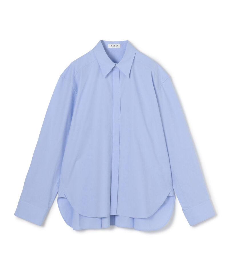 コットンハイカウントタイプライター バックタックシャツ