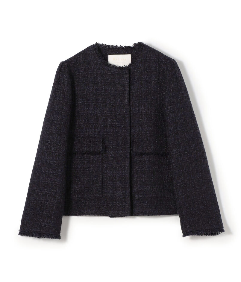 ラメミックスツイード セミダブルクルージャケット