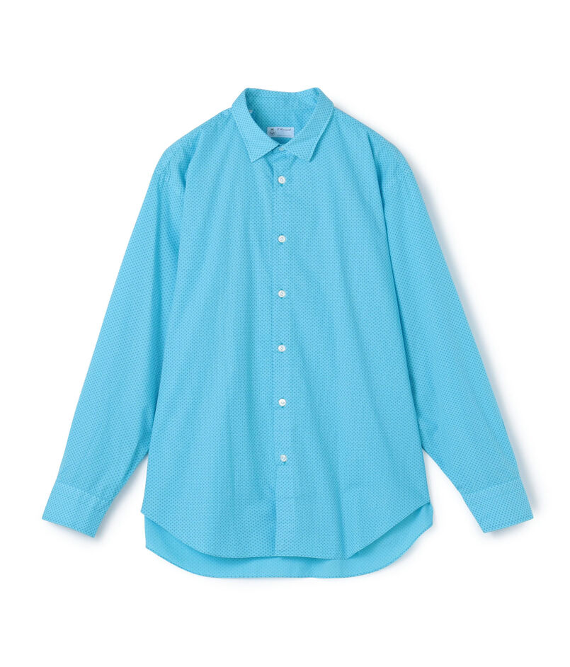 ERRICO FORMICOLA コットン レギュラーカラー ドットシャツ