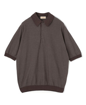 【別注】JOHN SMEDLEY 30Gハニカム編み ニットポロ ISIS