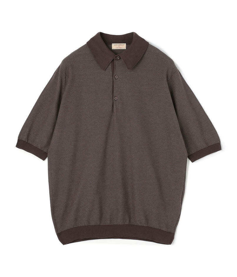 【別注】JOHN SMEDLEY 30Gハニカム編み ニットポロ ISIS