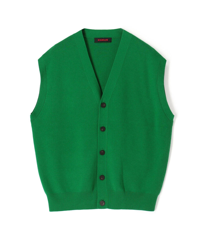 コットンカシミヤ Vネックベスト