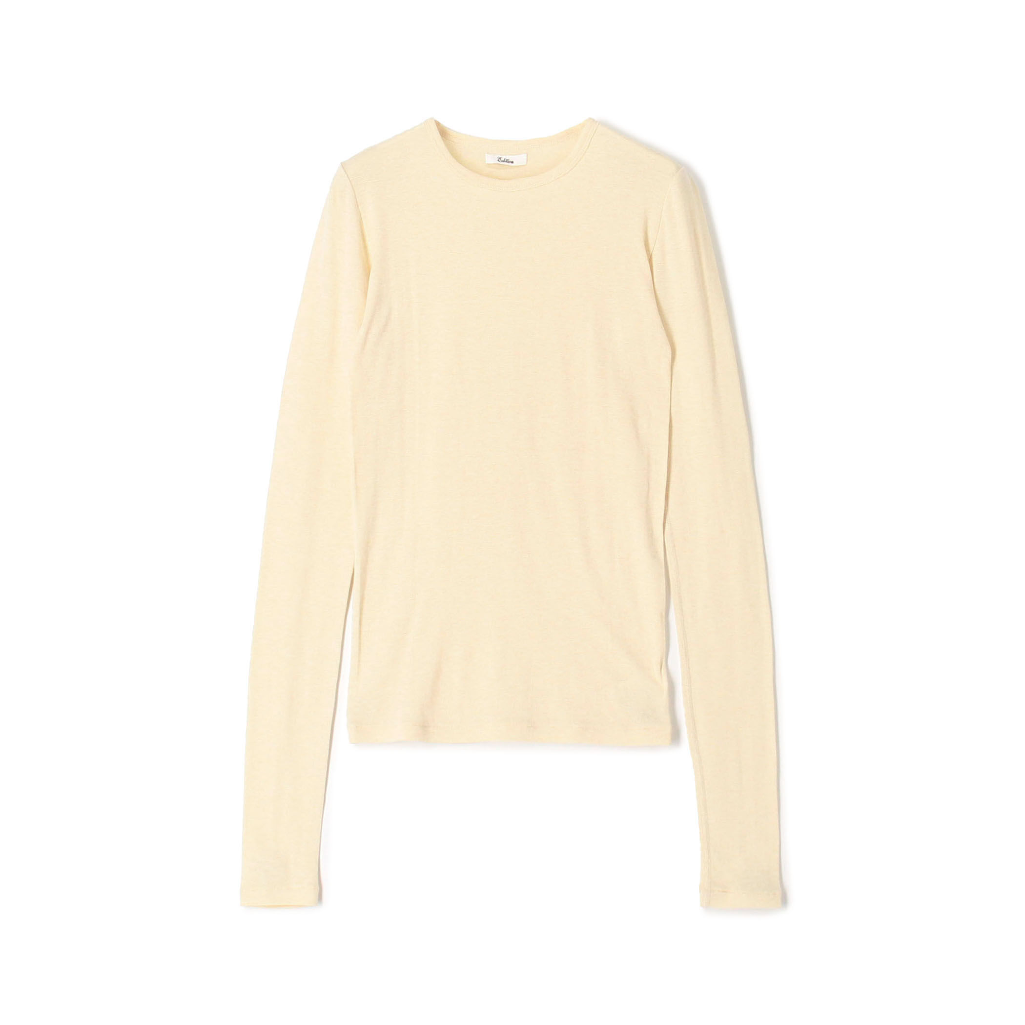 コットンシルクフライス クルーネックトップ｜トゥモローランド