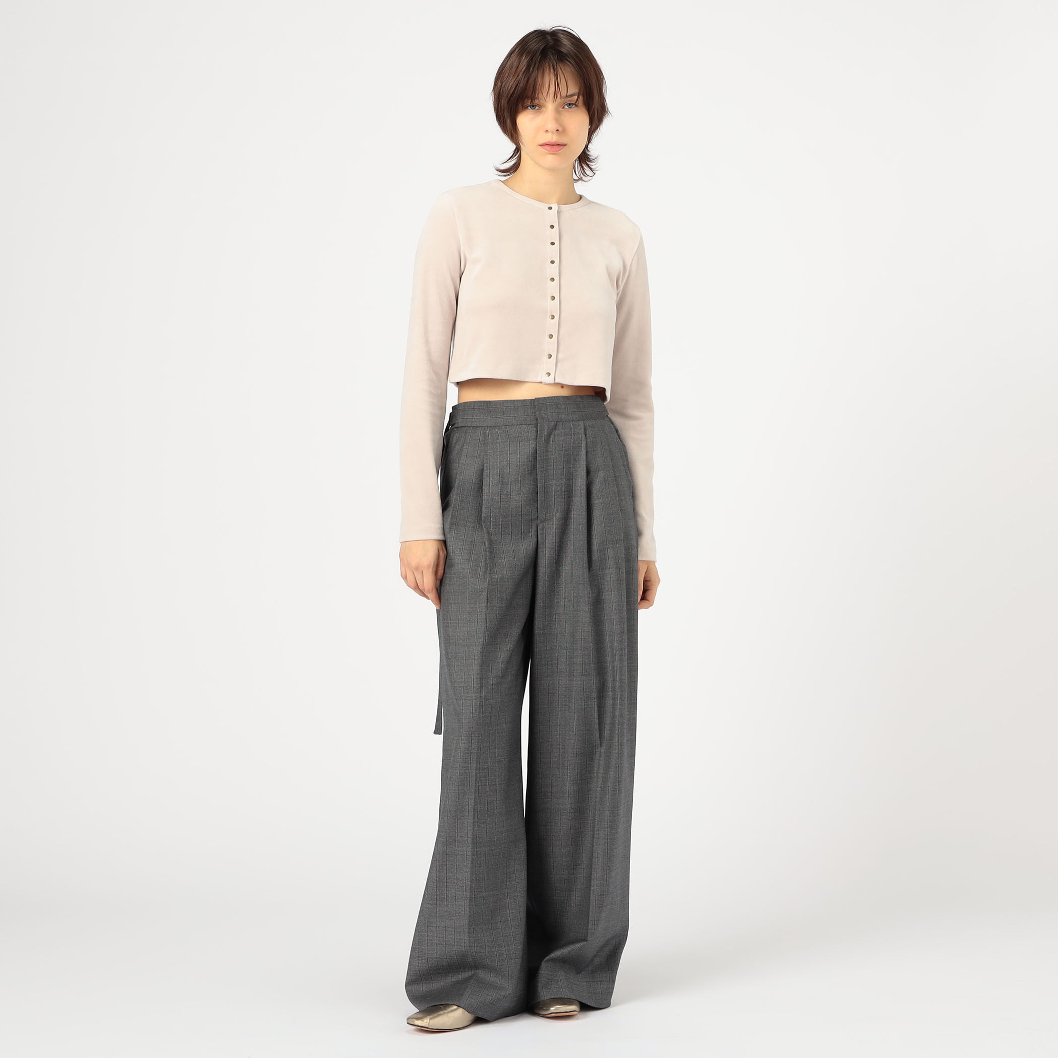 ヘビーベロア ショートカーディガン｜トゥモローランド 公式通販