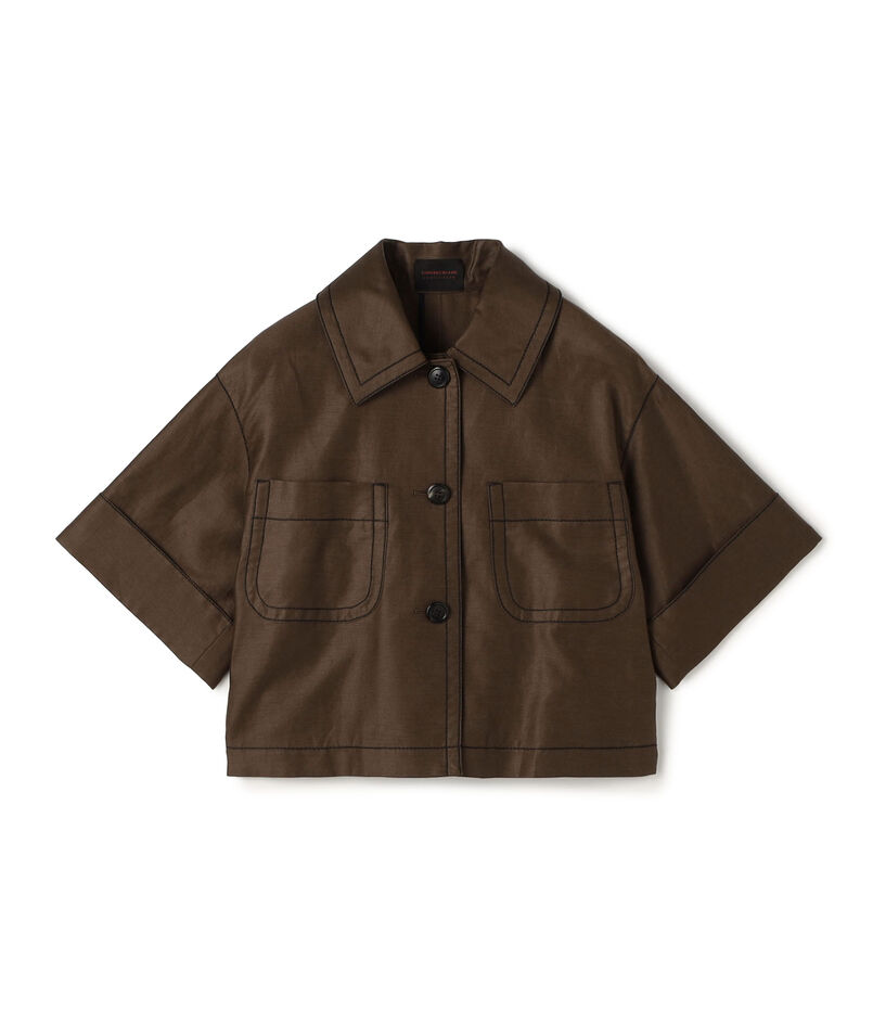 コットンラミーモールスキン カーゴジャケット