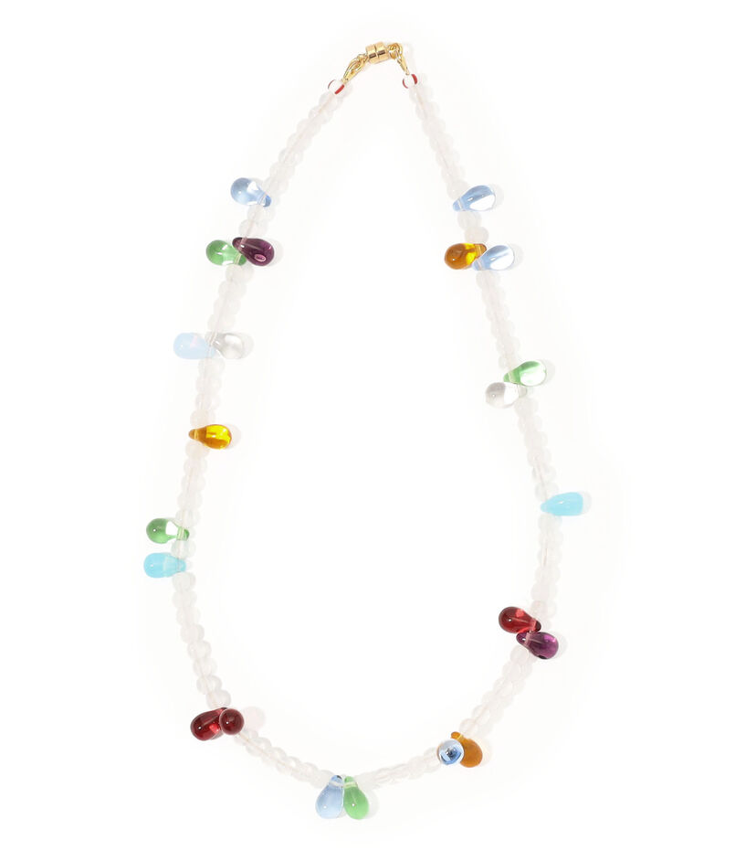 AGLAGLA Mini Multi Drop Glass Beads ネックレス