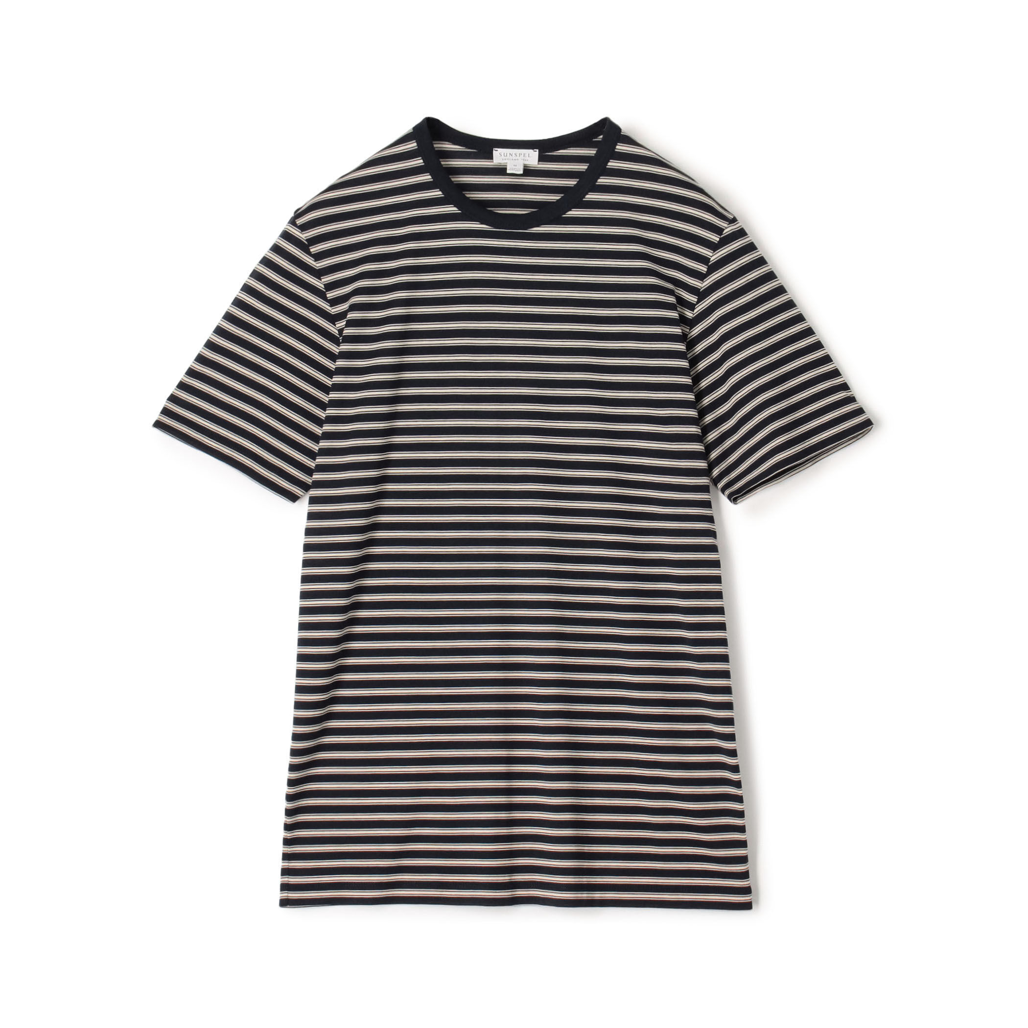【Sunspel】コットンTシャツ シルクコットン T シャツ（White）| Sunspel