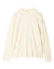 コットンカシミヤ クルーネックロングスリーブニット