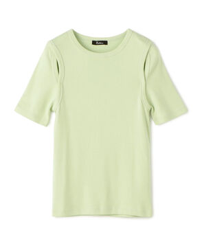 ■コットンフライス カットスリーブTシャツ