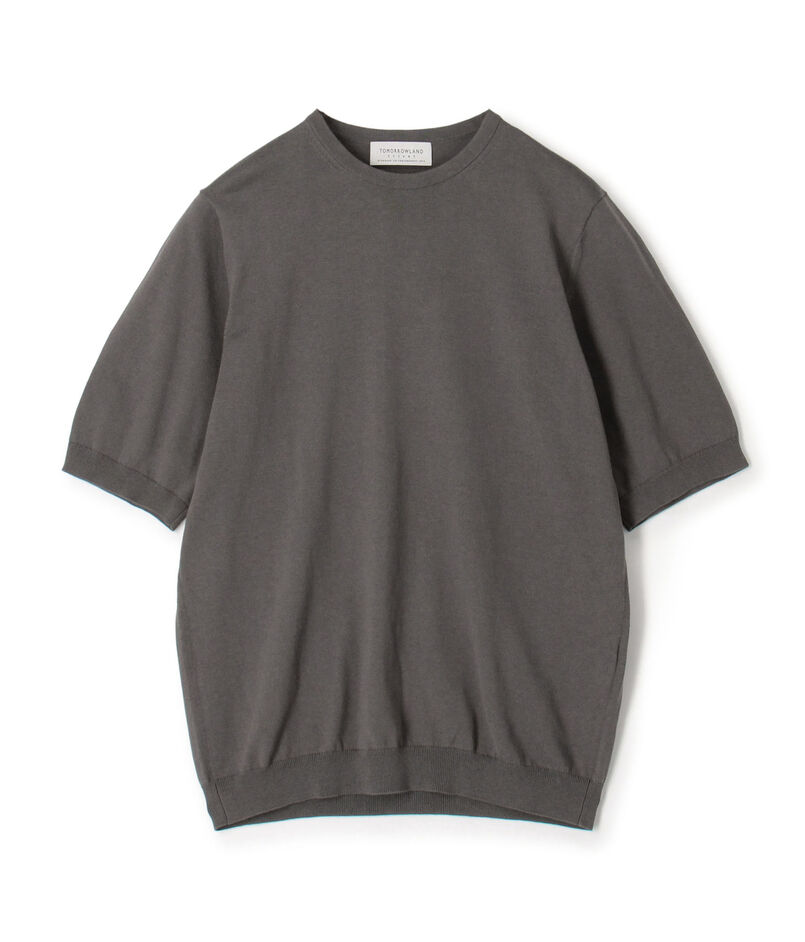 TOMORROWLAND tricot シルクコットン クルーネック半袖ニット SESIA