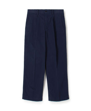 60/3 コットンオックスフォード 1プリーツバレルパンツ