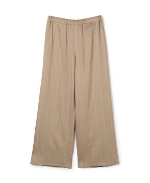 レーヨンリネンストレッチ イージーセミワイドパンツ