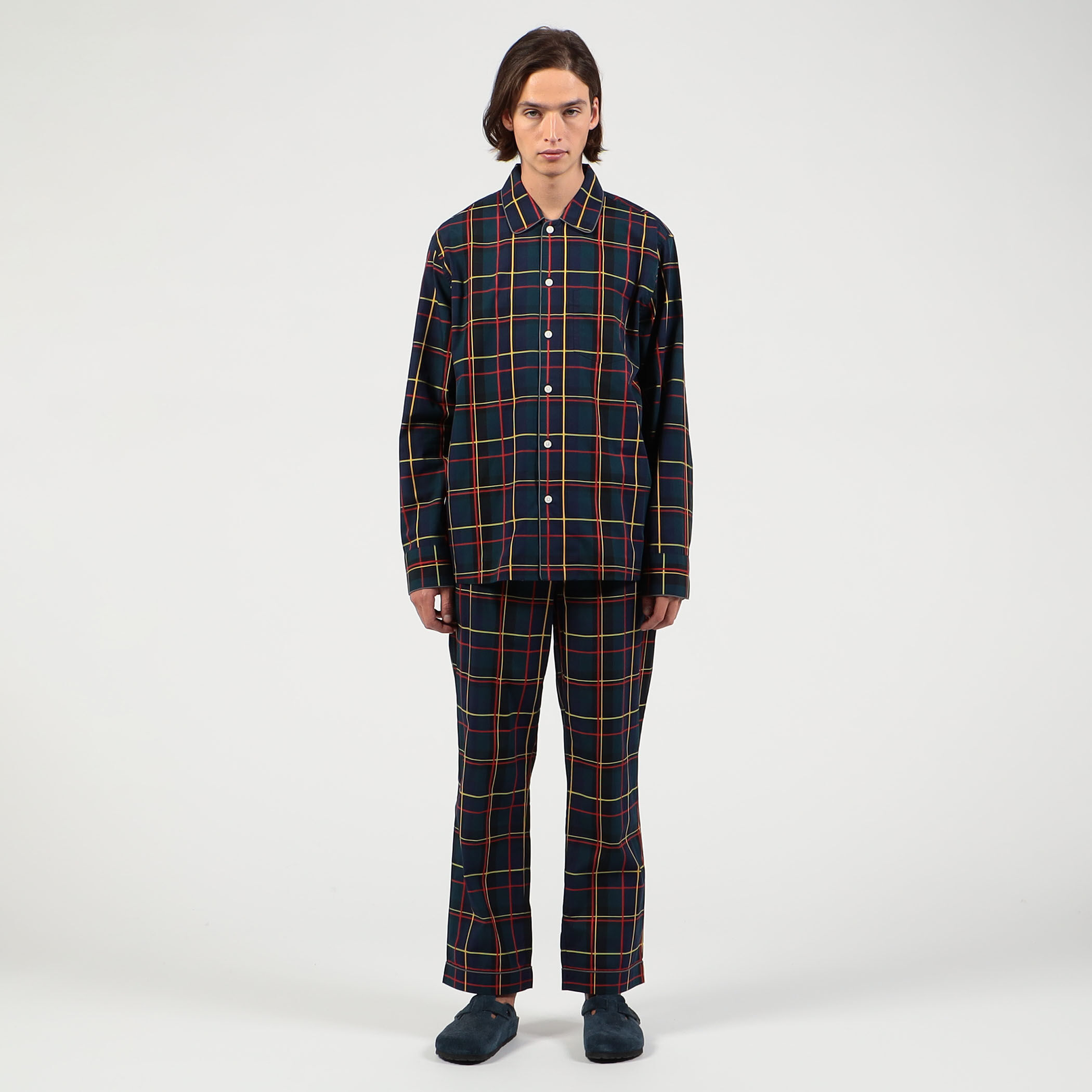 SLEEPY JONES SATEEN HOLIDAY PLAID パジャマ｜トゥモローランド