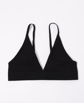 BASE RANGE コットンリブ トライアングルブラトップ