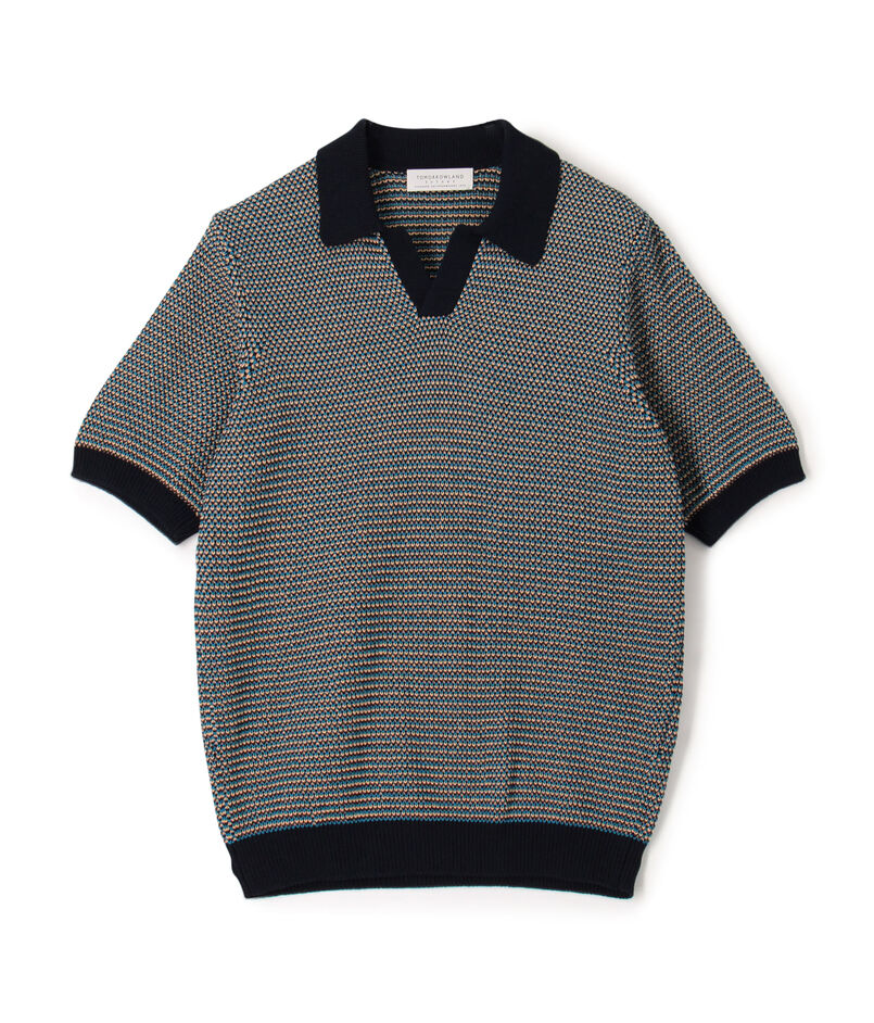 TOMORROWLAND Tricot マーセライズコットン ハーフスリーブ プルオーバーニット
