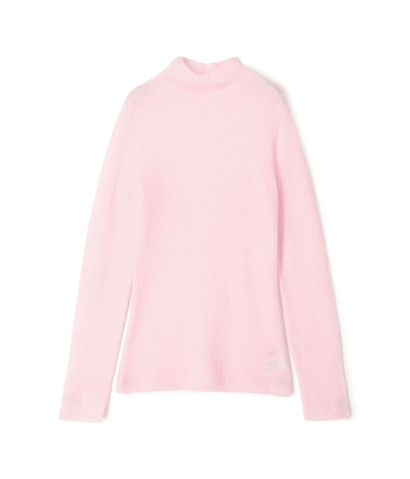 ■モヘアシアー ハイネックネックニット