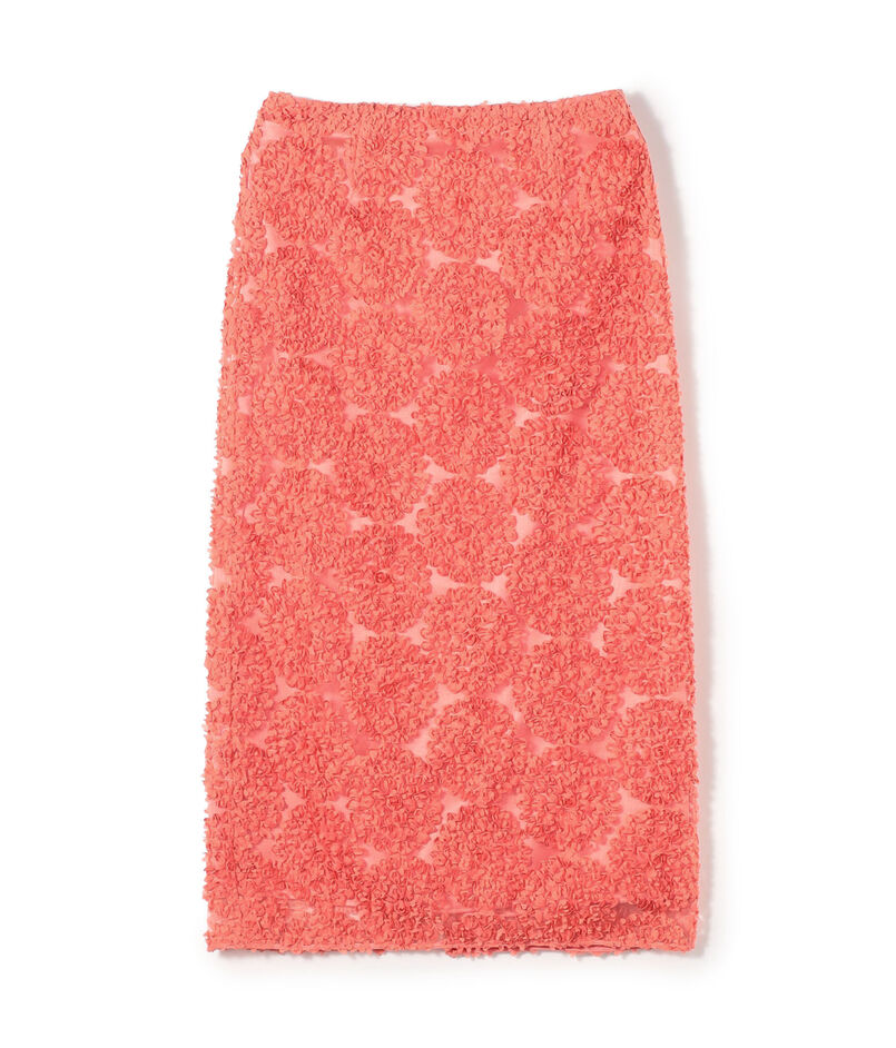 ■Circle Flower Tulle Tight Skirts
