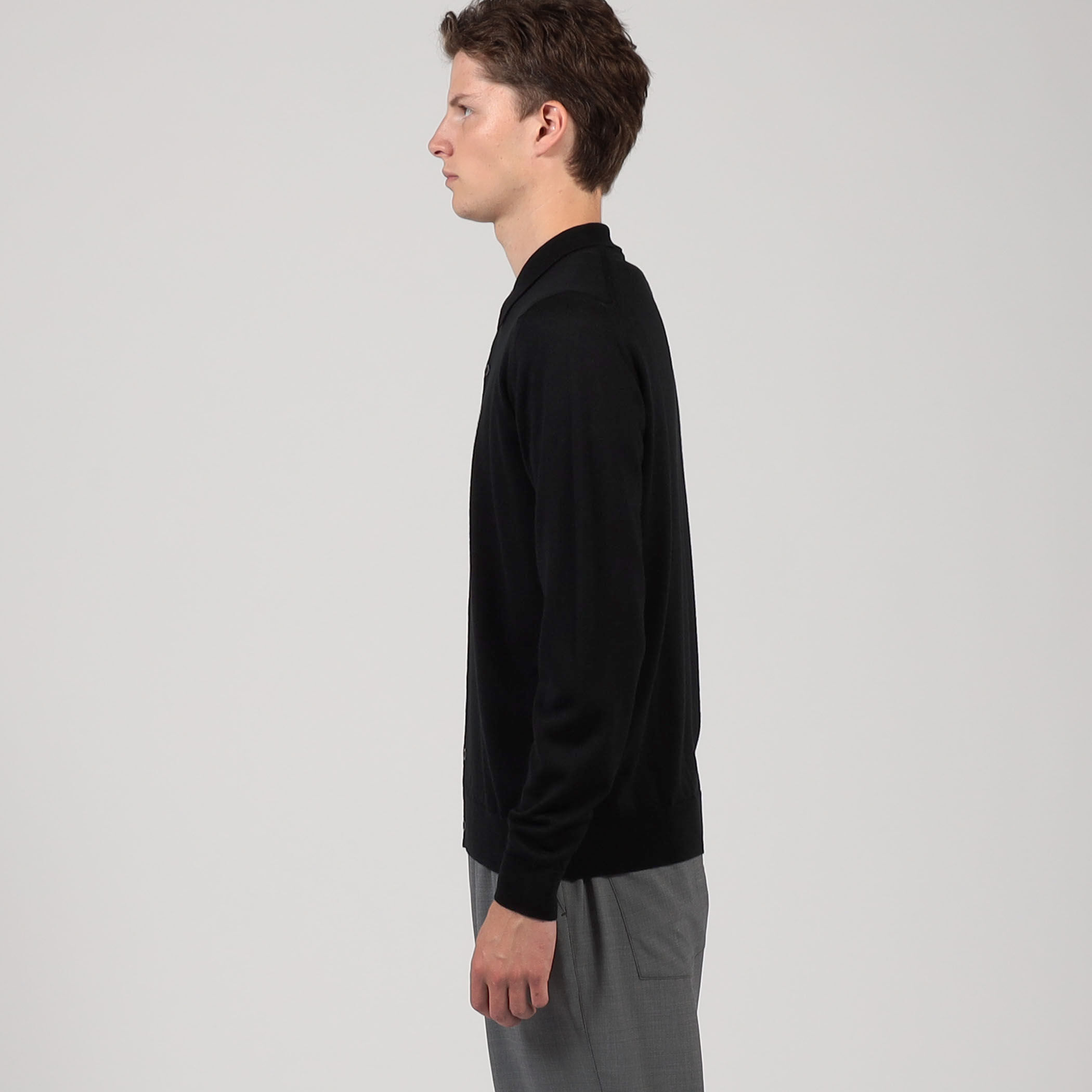 JOHN SMEDLEY 24G EASY FIT ウール ニットシャツ TIBOR
