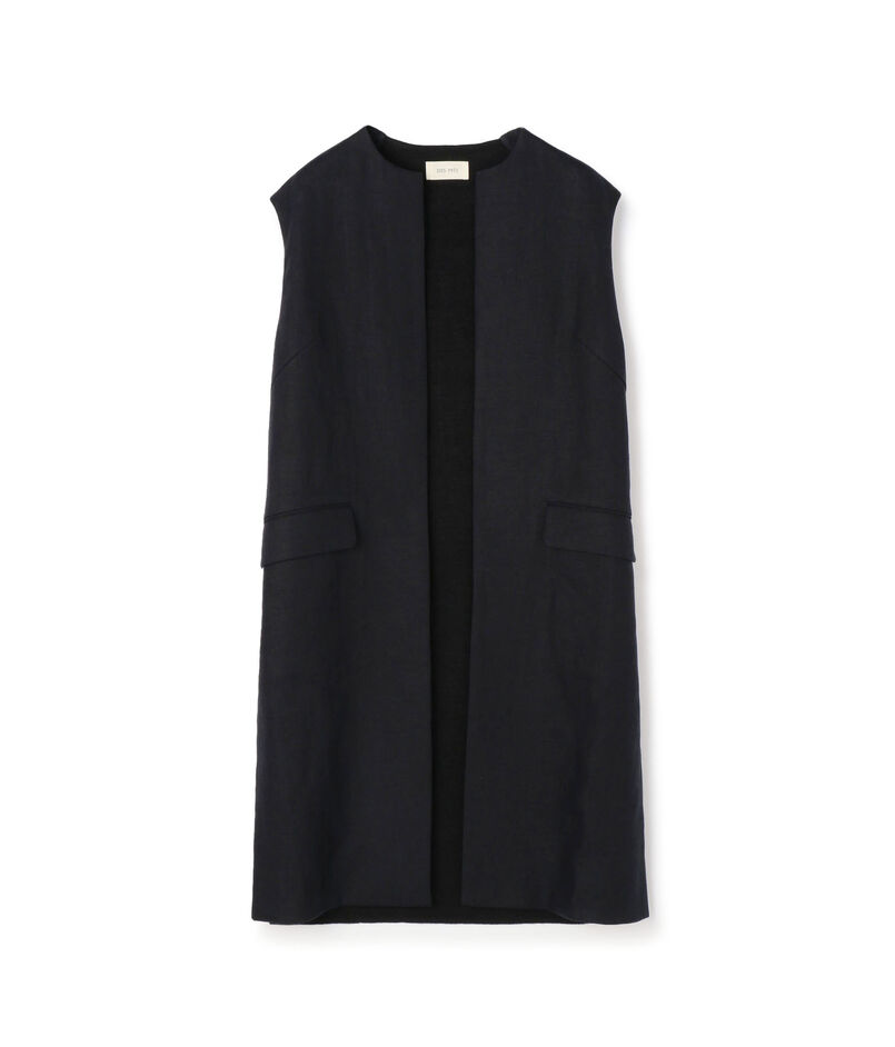 リネンファブリックコンビ ロングジレ