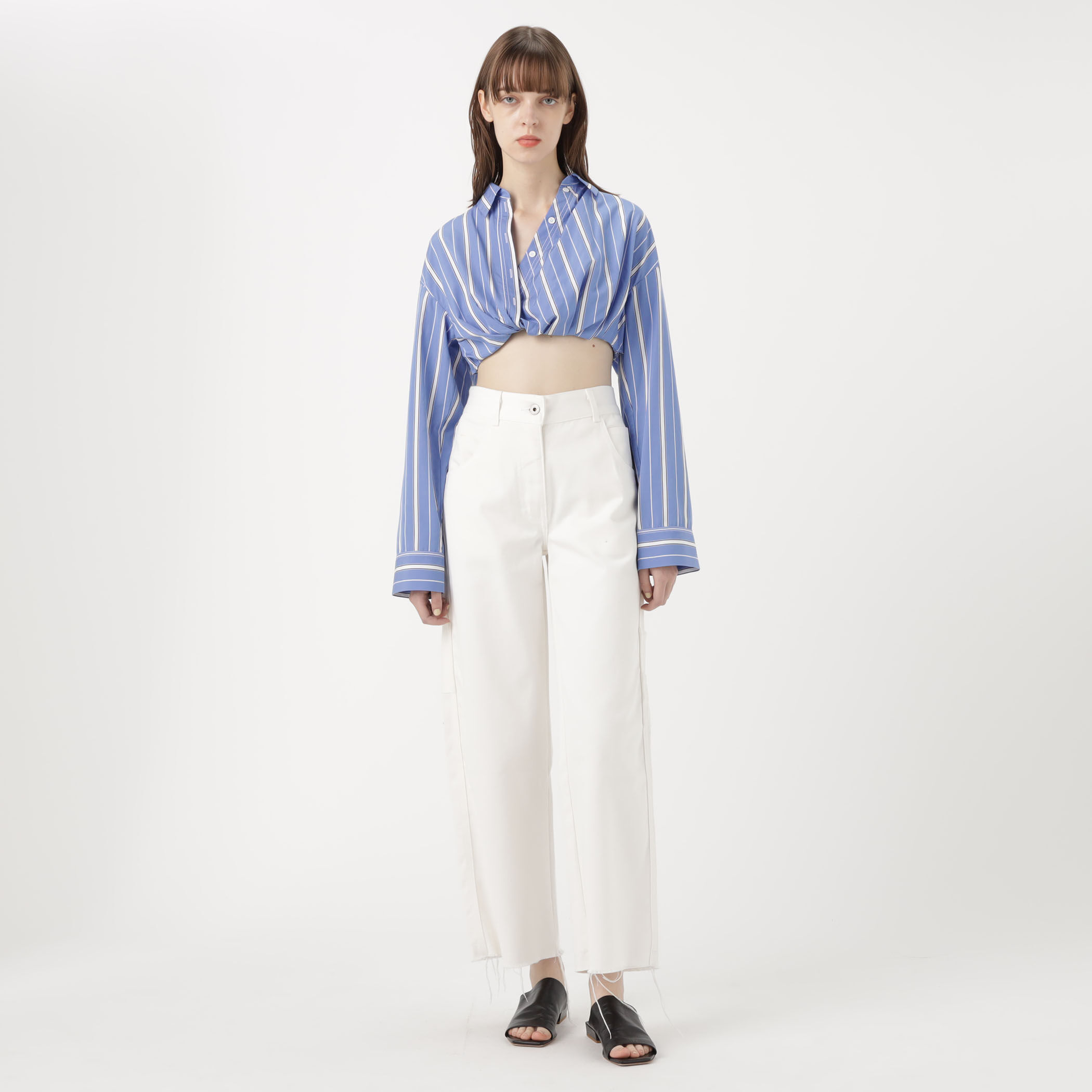 【Jacquemus】 LeTシャツ Bahia Courtコットンクロップトップ Jacquemus Women's' Le T-Shirt Bahia Court Top in White | LN-CC®